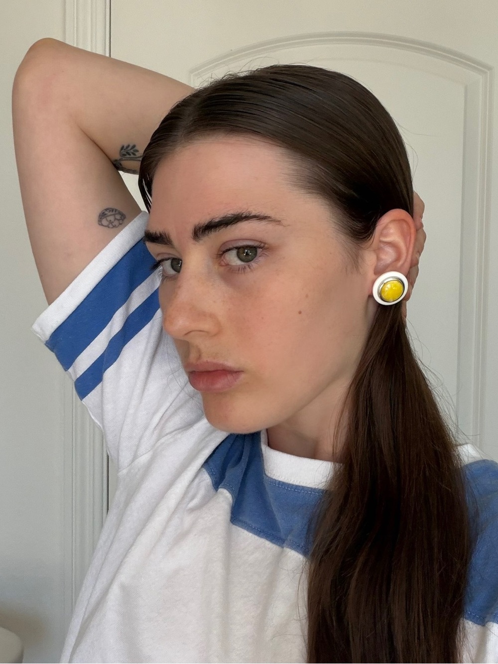 Vintage Yellow Earring Pair